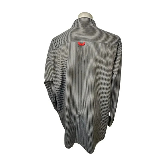 NXT Black Gray Stripe Shirt Size 3X  TALL LS Big Man - Picture 9 of 9